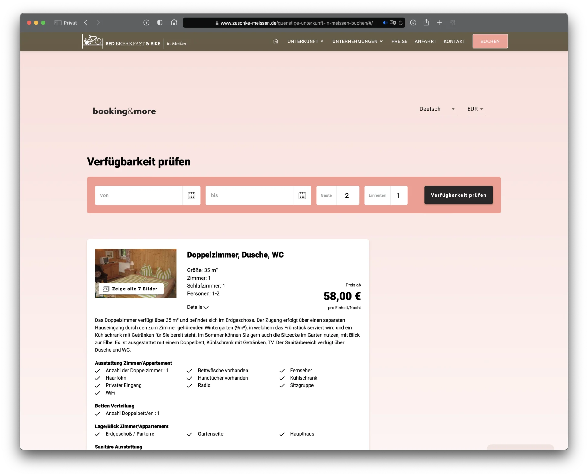 Bed Breakfast and Bike Pension Meißen 8
