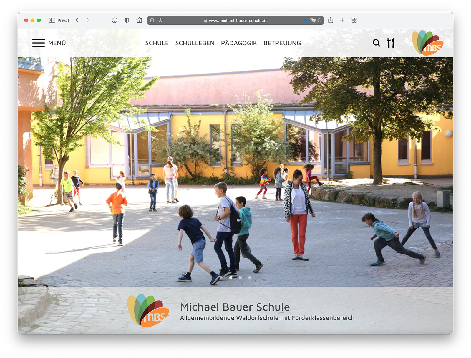 Webdesign für die Michael Bauer Schule in Stuttgart Vaihingen