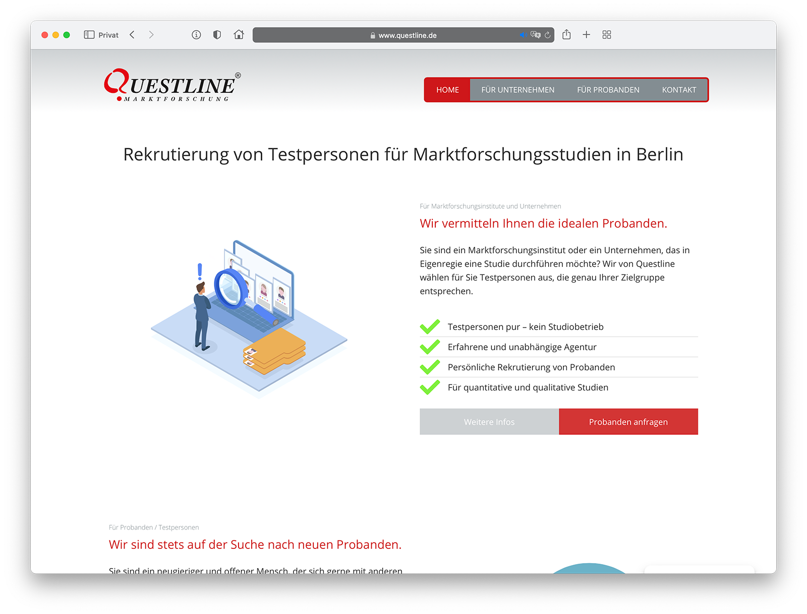 teaser questline marktforschung berlin webdesign
